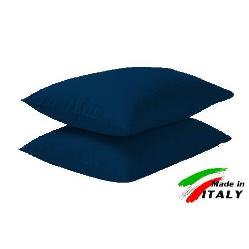 Arreda il tuo letto con federe e lenzuola BLU in tinta unita in puro cotone