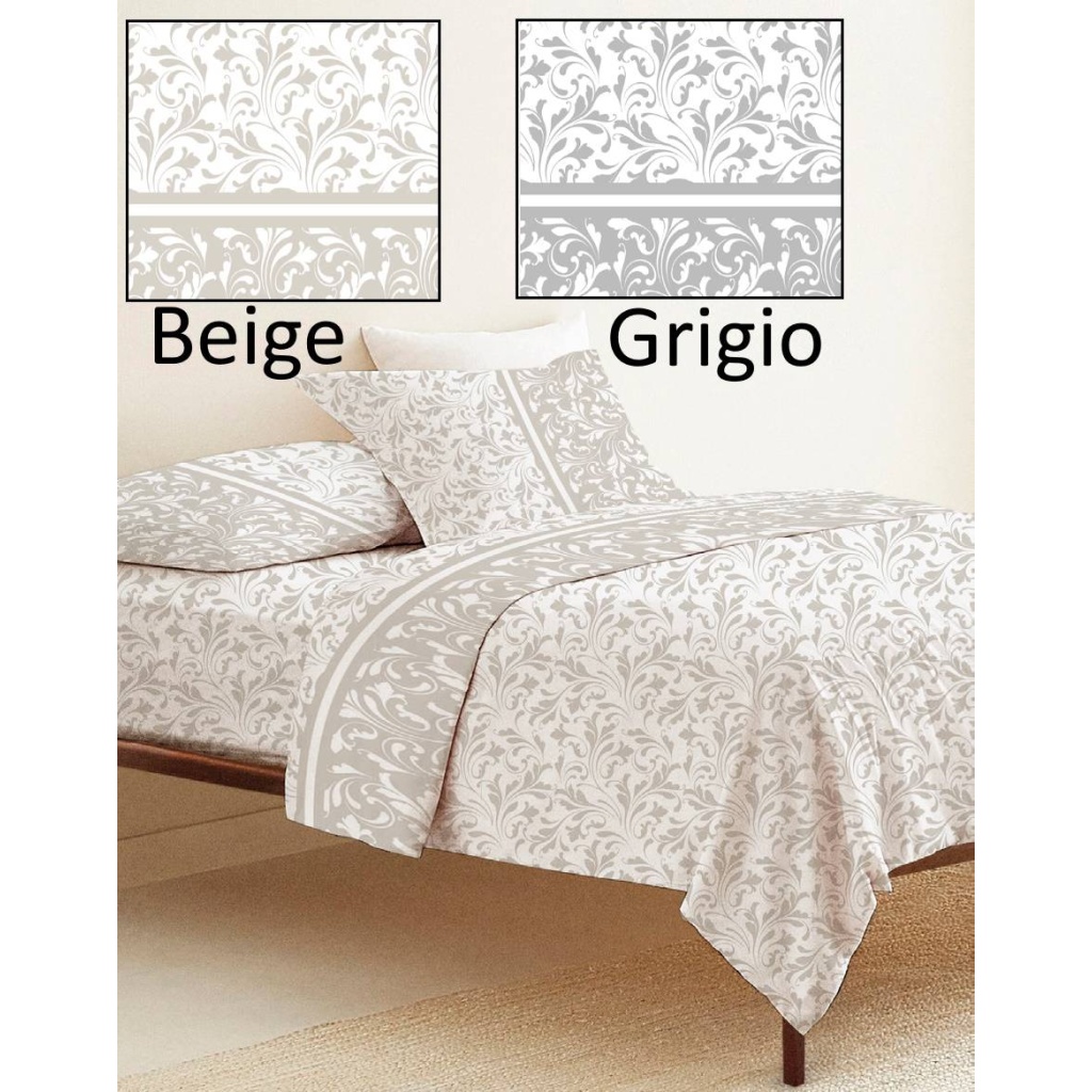 Completo lenzuola letto con lenzuolo angolo ed elastico cotone disegno casmire