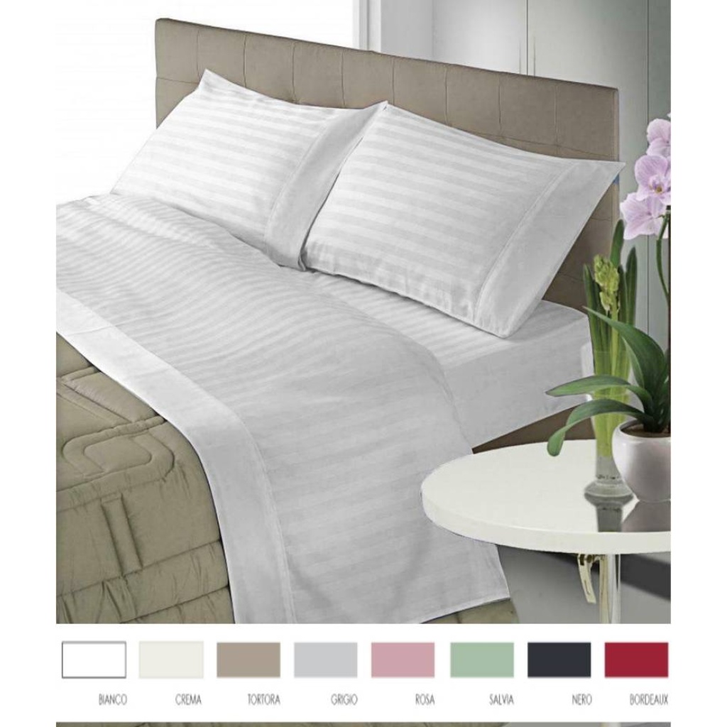 Completo lenzuola RASO di cotone letto Matrimoniale sexy misure maxi tinta unita