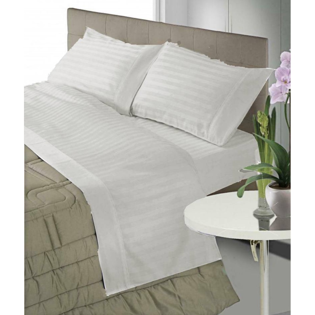 Completo lenzuola RASO di cotone letto Matrimoniale sexy misure maxi tinta unita