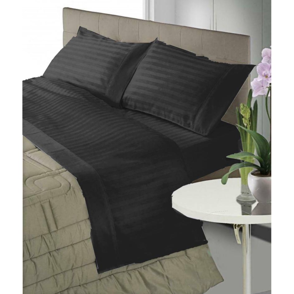 Completo lenzuola RASO di cotone letto Matrimoniale sexy misure maxi tinta unita