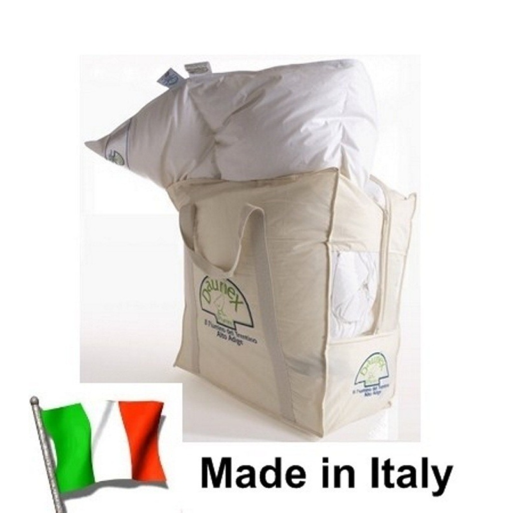 Piumino oca Bianco Invernale 4 stagioni letto SINGOLO DAUNEX Made Italy dal Trentino