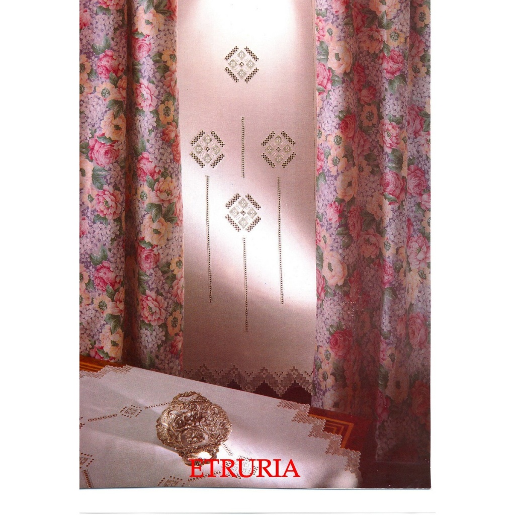 Tenda Tendone Tendaggio RICAMATI A MANO made in Italy  ETRURIA