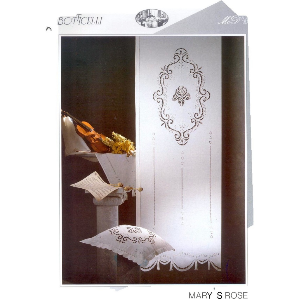 Tenda Tendone Tendaggio RICAMATI A MANO made in Italy  MARY’S ROSE