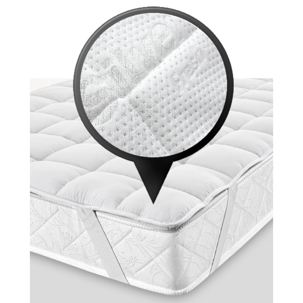 Topper trapuntato in silver fresh argento fresco made in Italy
